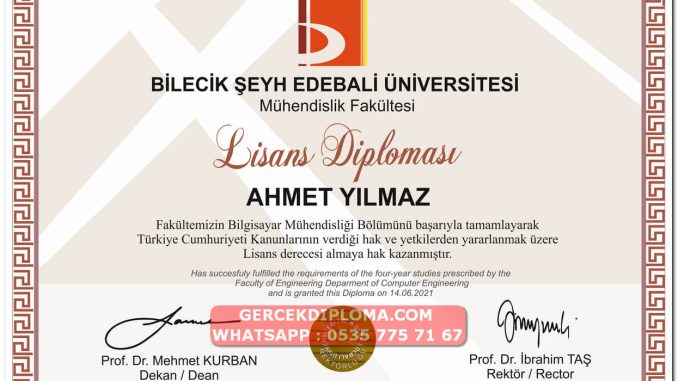 lisans ve önlisans diploması